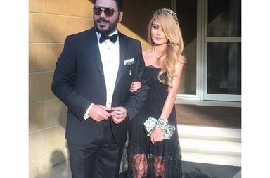 داليدا عياش بفستان من توقيع  christos and costarellos في حفل الموركس دور 2015