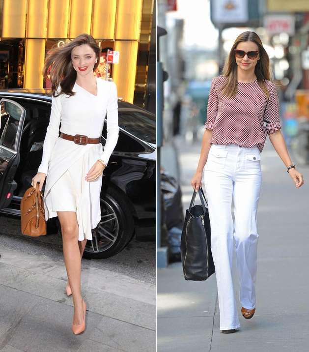 تألقي باللون الأبيض على طريقة ميرندا كير