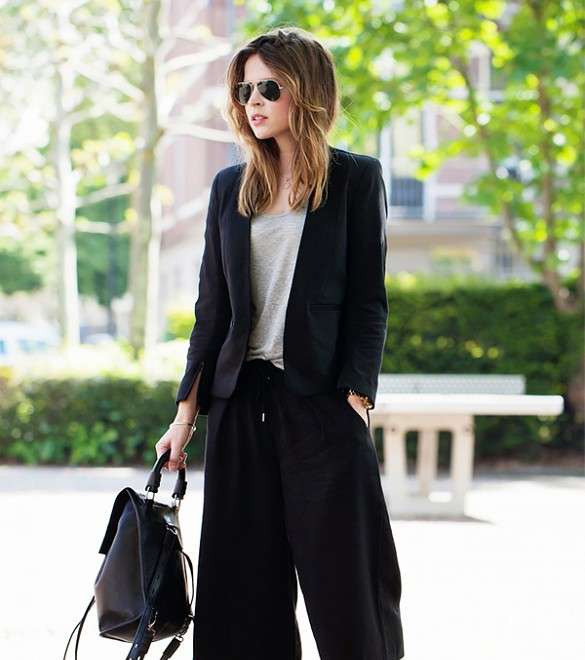 سروال الـ Culotte من القطع الاساسية لاطلالة مميزة في العمل