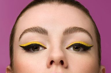 صور مكياج اصفر بالخطوات