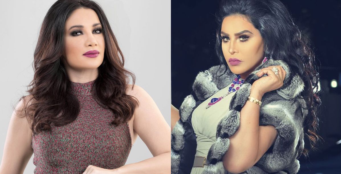 صورة قديمة تجمع بين أحلام وديانا حداد قبل تغير ملامحهما