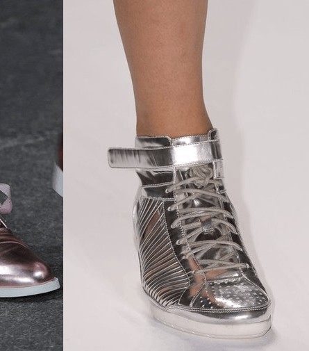 ألوان الميتاليك في الأحذية المسطّحة والرياضيّة