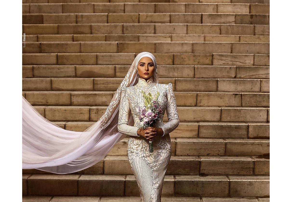 لفات حجاب للعروس لاطلالة رائعة في يوم زفافها