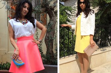 بالصور، إكتشفي أبرز النصائح لتنسيق التنورة من إطلالات رابعة الزيات