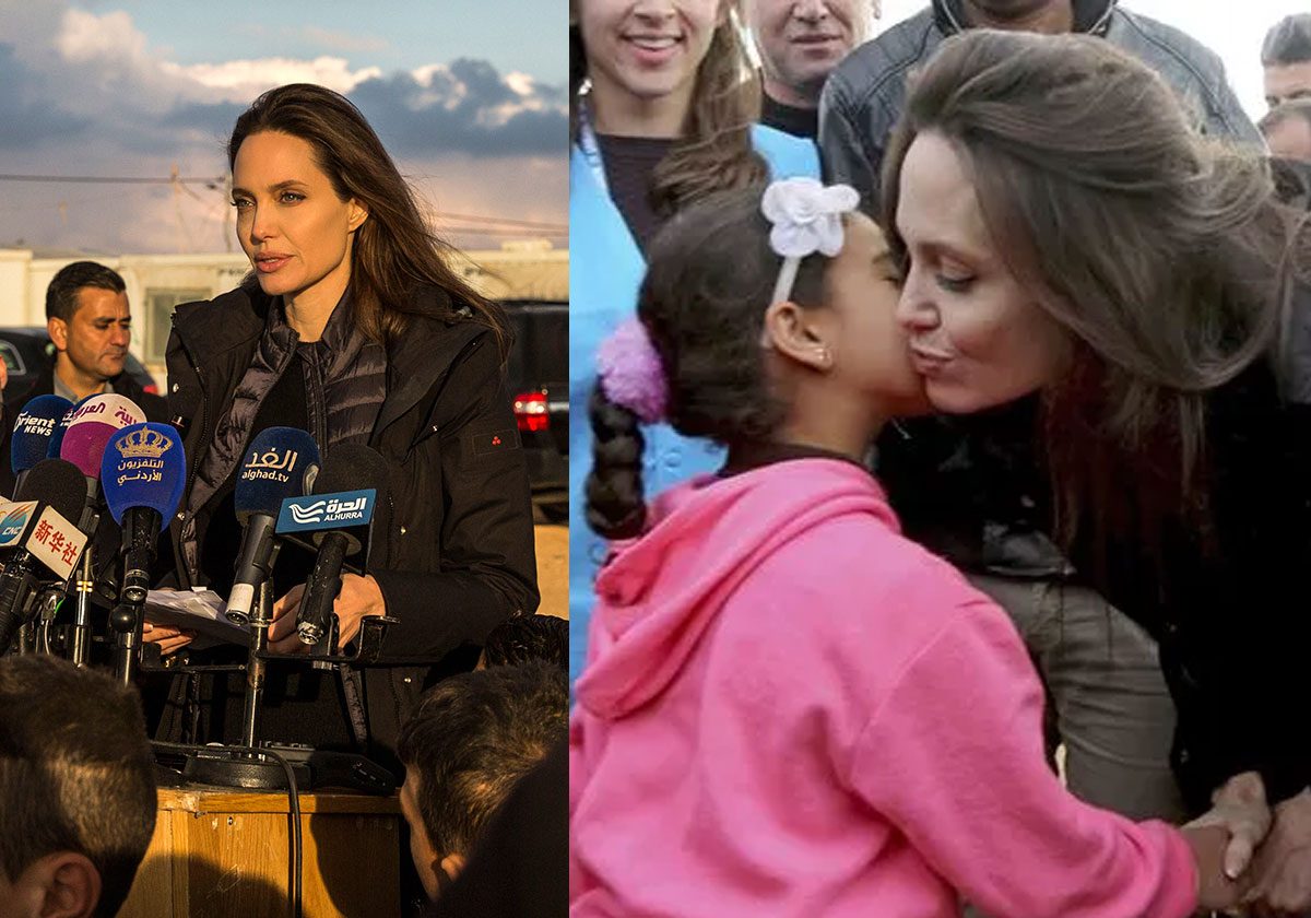 أنجلينا جولي تطل من الاردن في مهمة انسانية: شاهدي جمالها من دون مكياج!