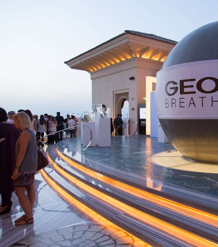 حفل إطلاق مجموعة تصاميم Geox في Mercury Lounge في فتدق Four Seasons دبي