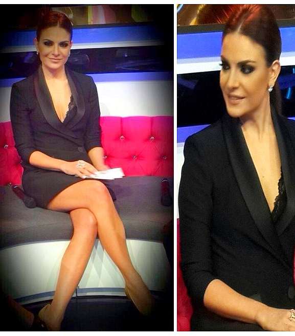 إليك إطلالة هيلدا خليفة المميّزة بالـ Tuxedo من Pearlandrubies