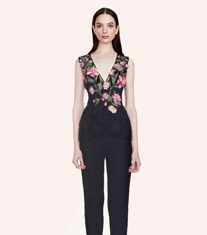 موضة الـ Jumpsuit المطبع بالازهار من مجموعة ماركيزا Resort 2016