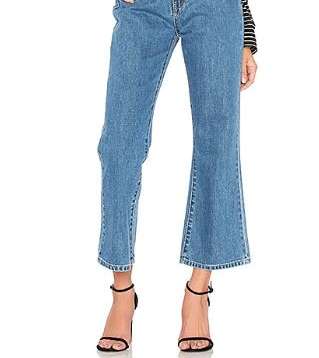 اختاري الجينز بقصة واسعة ولكن بطول يصل على الكاحل Cropped Flare