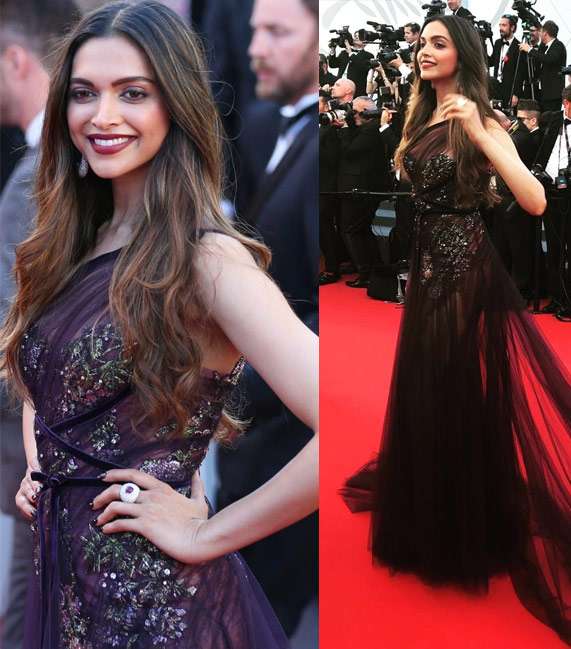 Deepika Padukone بفستان من ماركيزا في مهرجان كان السينمائي 2017