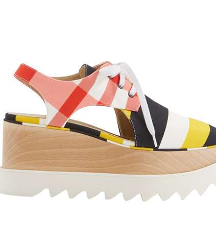 حذاء ستيلا ماكارتني المقلم باسلوب الـ Wedges platform لصيف 2016