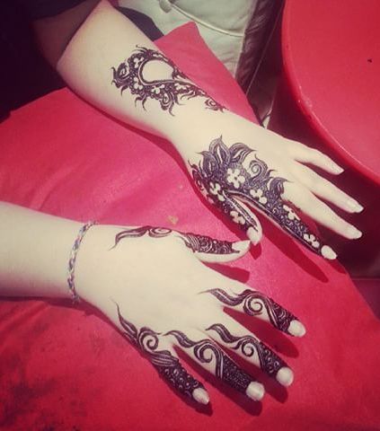 صور احدث موديلات نقش اسود للعروس