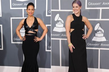 أليشيا كيز وكيلي أوزبورن بفساتين بموضة الـ Cut Out