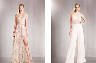 الفستان المطرز بالشك او السروال مع التوب الشفافة من جورج حبيقة لصيف 2018