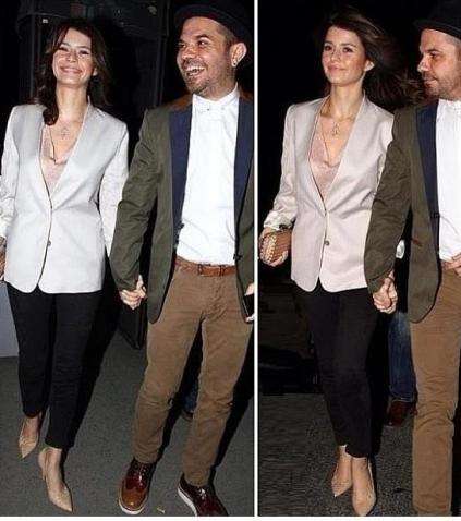 بيرين سات وحبيبها يداً بيد خلال عرض أزياء Özgür Masur