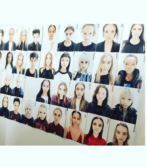 صور Moodboard عارضات الازياء الاكثر تداولا خلال عرض ازياء DKNY لشتاء 2017