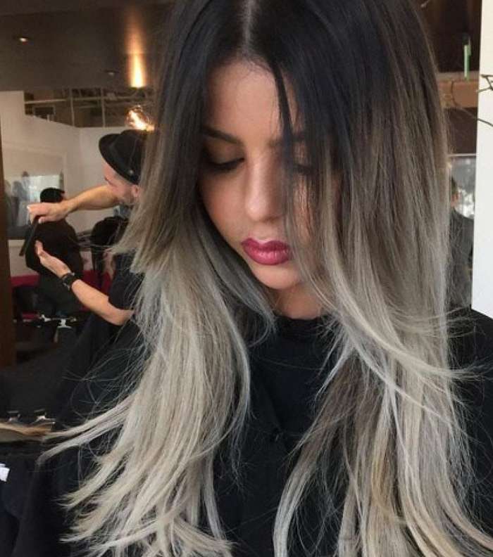 صور صيحة شعر اشقر رمادي غامق