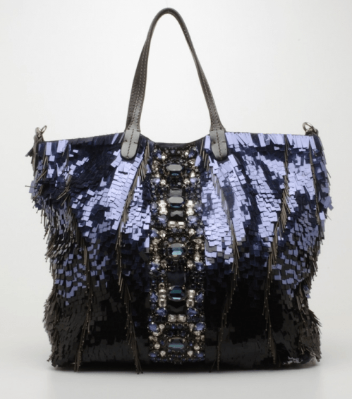 حقيبة Valentino Paillette-embellished Tote In Purple