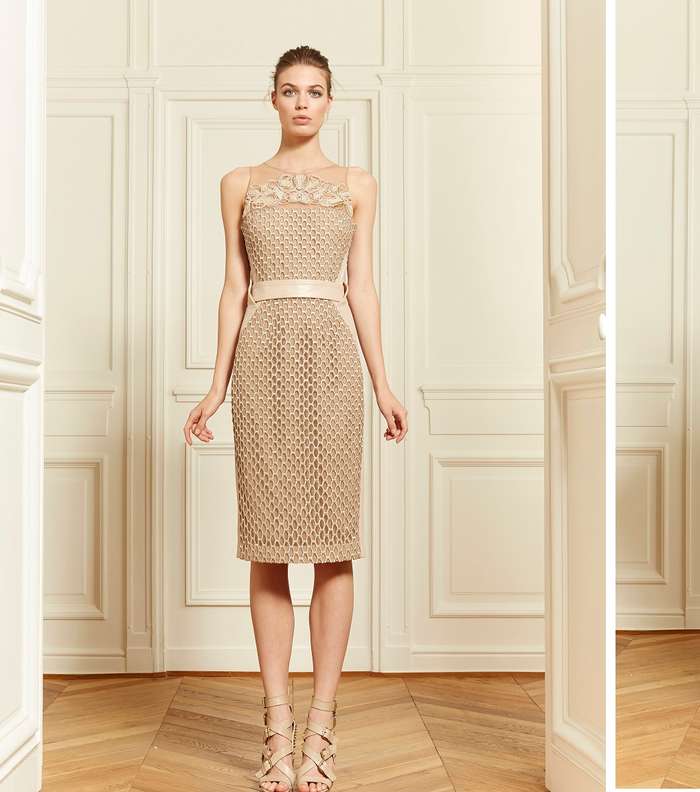 اختاري أجمل الفساتين لصيف 2014 بلون البيج من توقيع زهير مراد