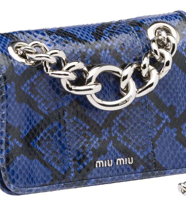 اختاري لصيف 2016 حقيبة Miu Miu الجديدة بجلد الافعى
