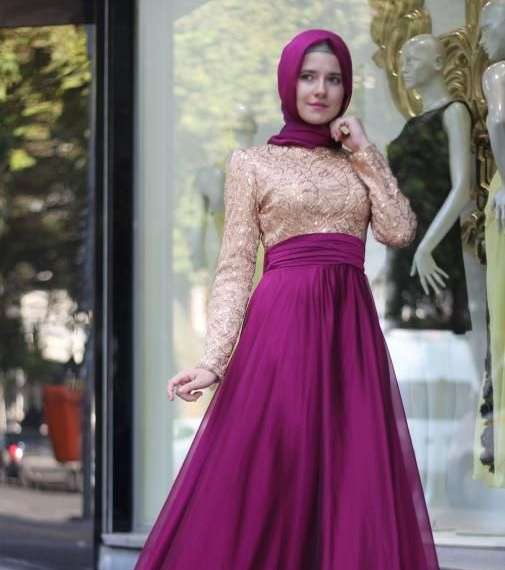 بالصور اجمل موديلات فساتين للمحجبات