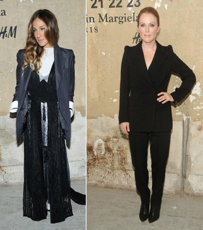 سارة جيسيكا باركر وجوليان مور في حفل تعاون H&M و Maison Martin Margiela