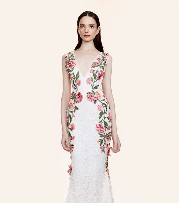 موضة الفستان المطبع بالازهار من مجموعة ماركيزا Resort 2016