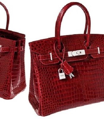 من أغلى شنط هيرمز، حقيبة The Exceptional Collection Rouge H Porosus Crocodile 