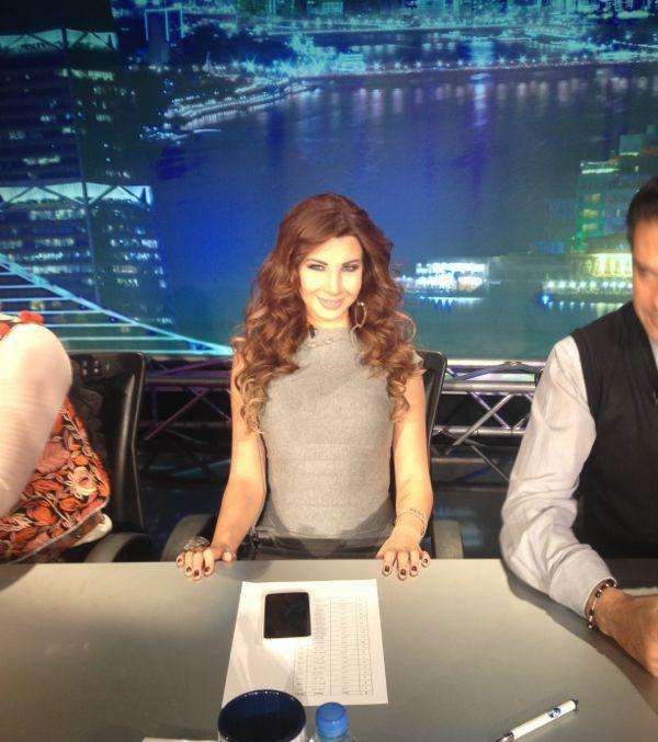 نانسي عجرم خلال تجارب أداء برنامج Arab Idol 2