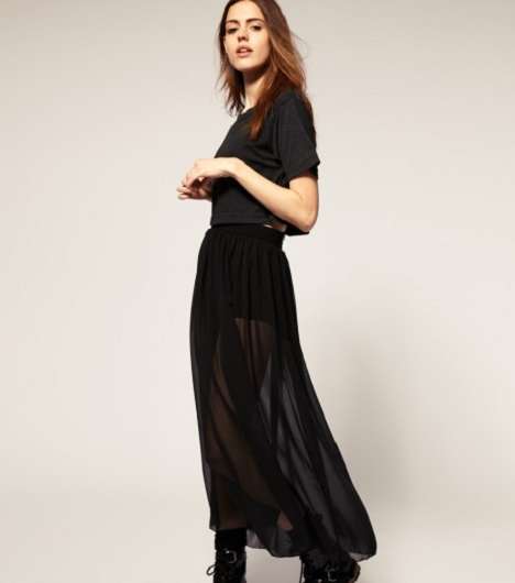 إختاري موضة الـ Sheer Maxi Skirt في صيف 2014