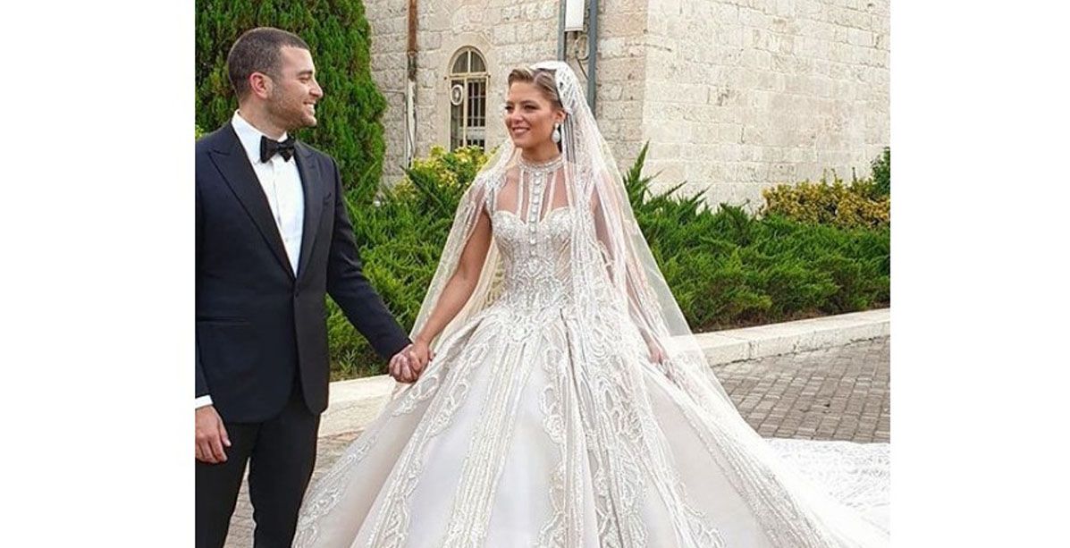 صور حفل زفاف ابن إيلي صعب وفستان العروس يخطف الأنفاس!