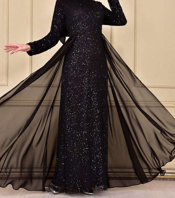صور اجمل عبايات على شكل فستان