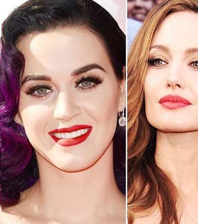 صور مكياج شفاه النجمات | صور مكياج احمر الشفاه الاحمر 