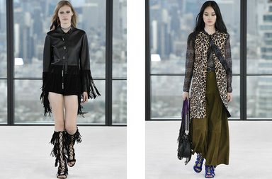 الشراريب ونقشة النمر والقماش السويدي تسيطر على ازياء Longchamp