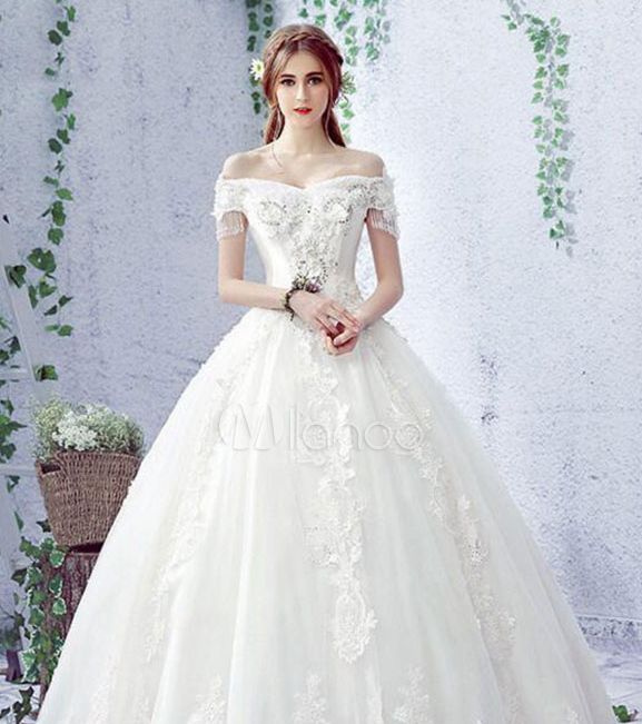 صور احلا فساتين زفاف اوف شولدر