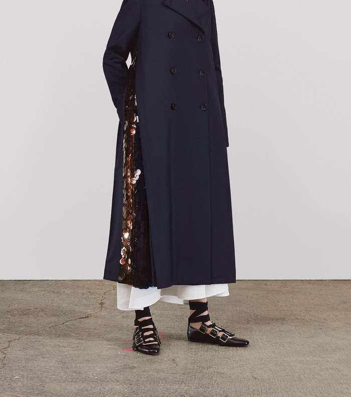 السترة الرسمية الطويلة فوق السروال الواسع من Jil Sander