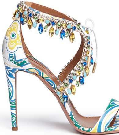 حذاء صندل ملون من أكوازورا لصيف 2016