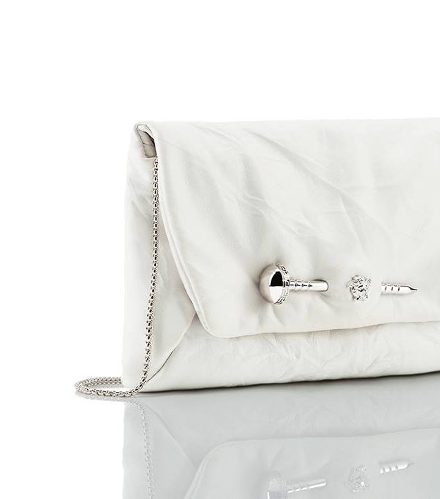 حقيبة صغيرة للسهرات باللون الأبيض من Versace