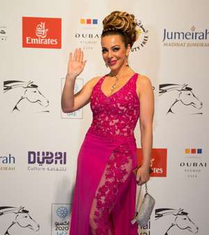 سوزان نجم الدين تختار فستانا سيئاً في مهرجان دبي السينمائي 2014