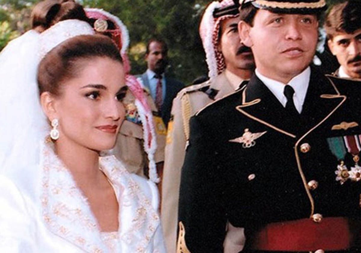 صورة من حفل زفاف الملكة رانيا والملك عبد الله 