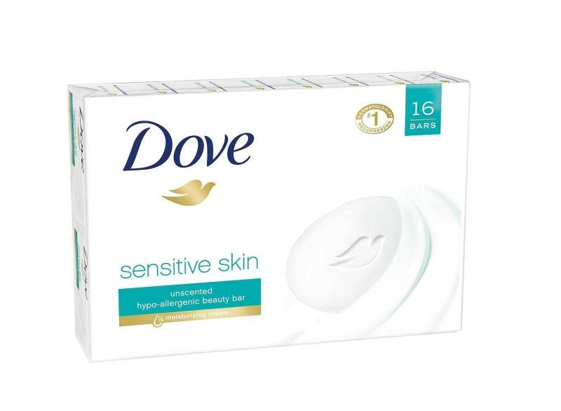 صابونة Dove Sensitive Skin Unscented Beauty Bar: