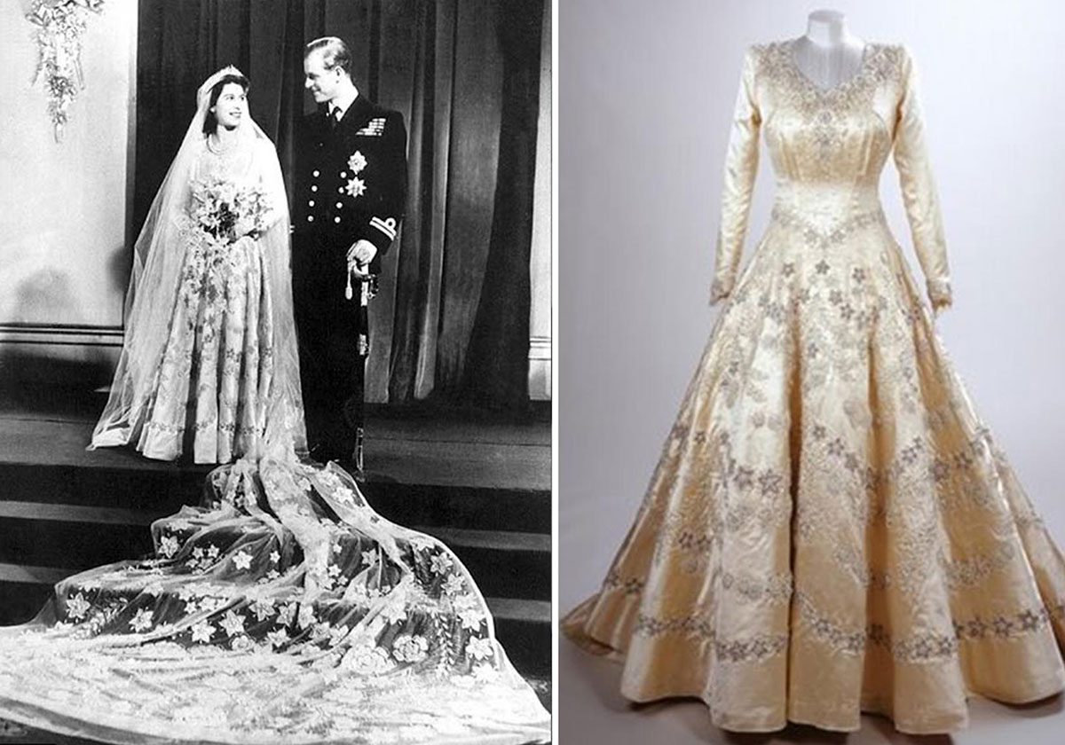 فستان زفاف الملكة اليزابيث