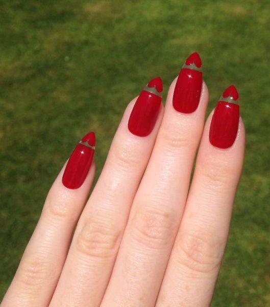 صور اجمل مناكير احمر