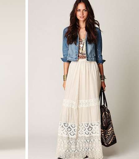 من القطع التي يمكنكِ أن ترتديها خلال فترة الرجيم، التنورة الماكسي