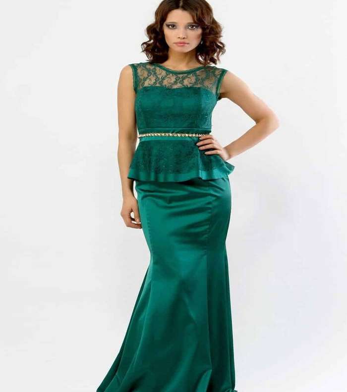 صور اجمل فساتين ستان طويل