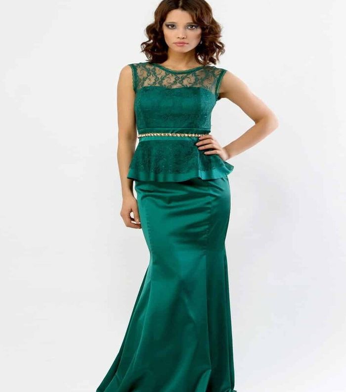 صور اجمل فساتين ستان طويل