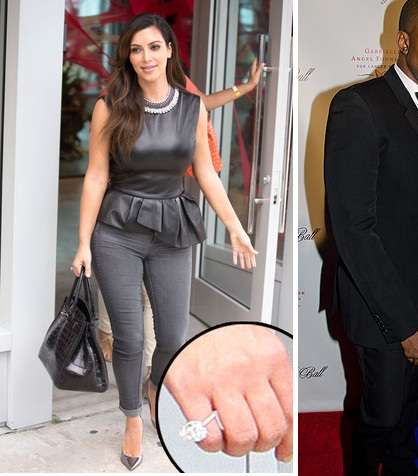 إعلان رسمي لخطوبة كيم كارداشيان وكانيي وست