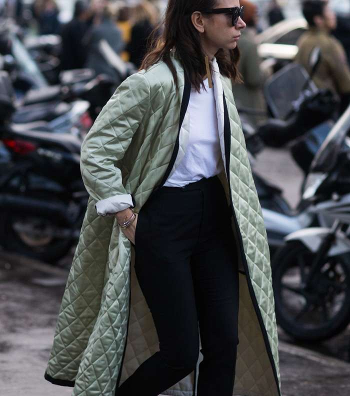 موضة المعطف المبطن Quilted Coat من اليوم الاول من اسبوع الموضة في باريس