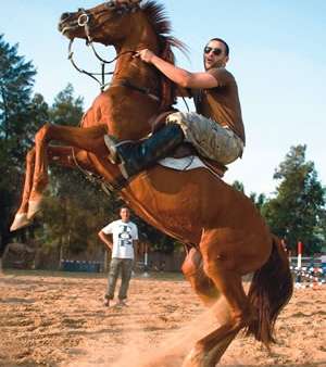 أحمد السقا على ظهر حصانه
