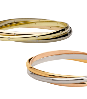 إختاري الأساور بألوان الذهب الثلاثة